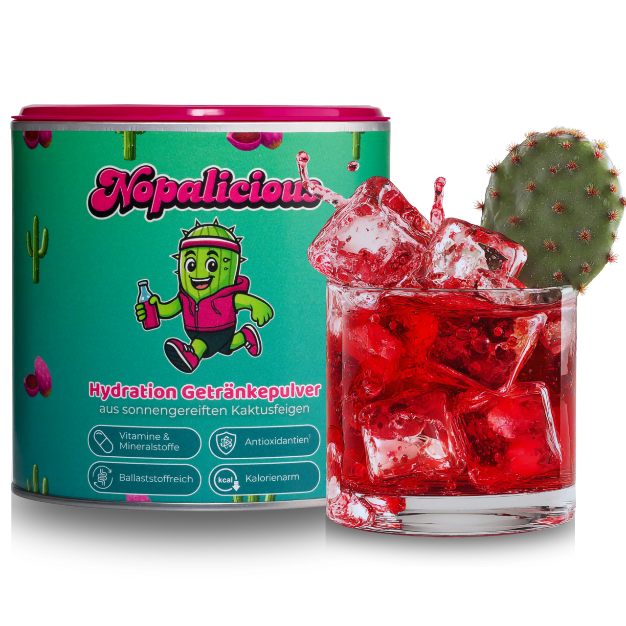 Coverbild Nopalicious Hydration-Drink – erfrischendes Getränkepulver aus sonnengereiften Kaktusfeigen, reich an Vitaminen, Mineralstoffen & Antioxidantien.