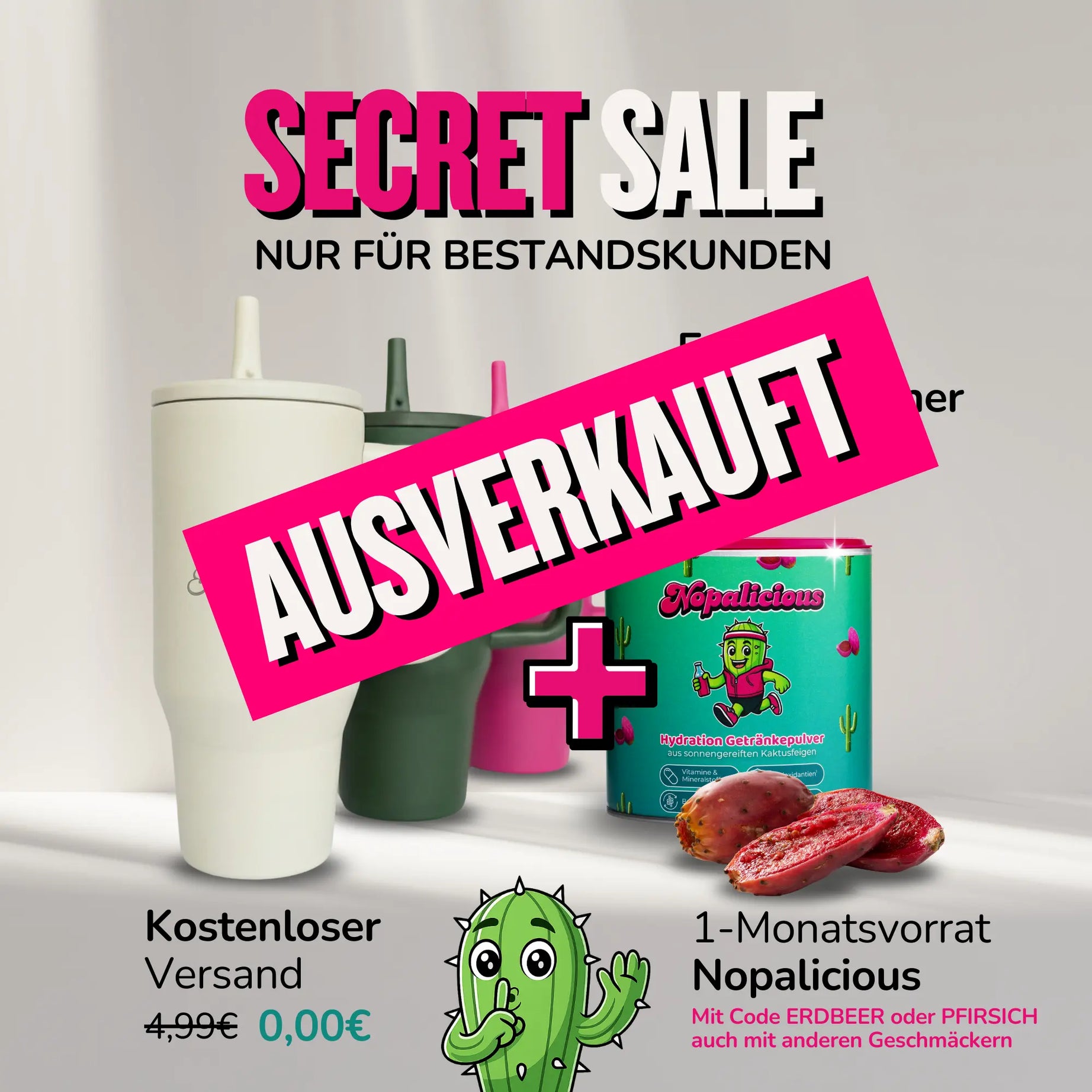 Vorratsdose Nopalicious + Edelstahl-Trinkbecher